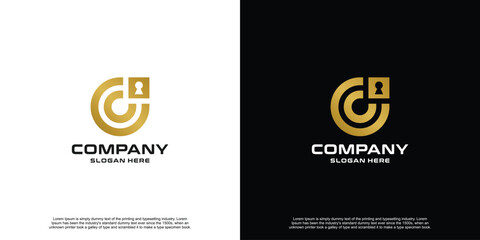 Creative Modern Shield Security Template Logo Design
