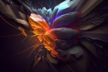 3d rendering, abstract background, futuristic shape, computer generated images