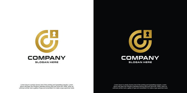 Creative Modern Shield Security Template Logo Design