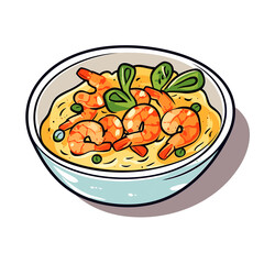 Shrimp and Grits United States Food , PNG Cartoon, Illustration
