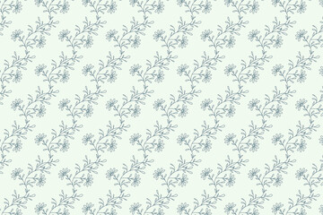 nature seamless background, leaves, flowers