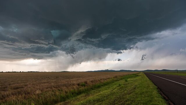 Rotating Clouds Supercell Timelapse over Oklahoma
