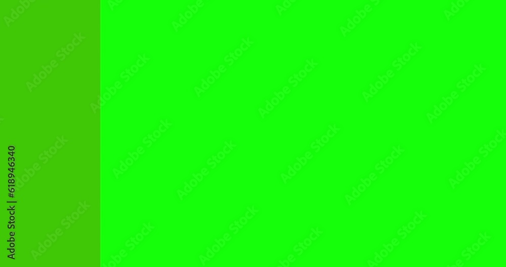 Wall mural simple transition animation. modern green and yellow shapes transition in horizontal direction on gr