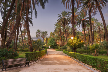 Fototapeta premium Palermo, Italy at Villa Bonnano Public Gardens