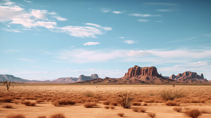 Fototapeta na wymiar A mesa desert valley landscape