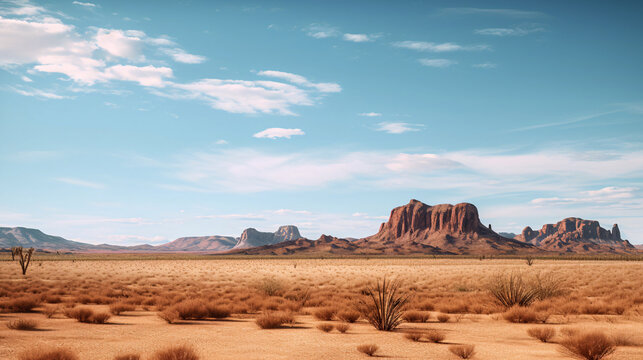 A mesa desert valley landscape