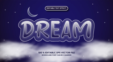 Dream editable text effects with vector graphics and label designs