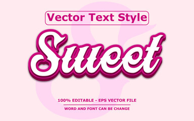3D Text Effect Editable Vector 