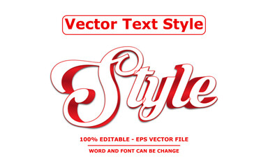 3D Text Effect Editable Vector 