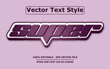 3D Text Effect Editable Vector 