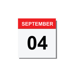 calender icon, 04 september icon with white background