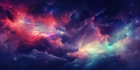 Colorful space galaxy cloud nebula. Stary night cosmos. Universe science astronomy. Supernova...