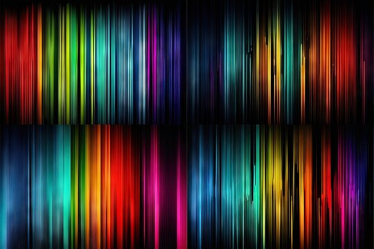 a multicolored background with vertical lines in the middle of the image and a black background with vertical lines in the middle of the image, and a black background with a red,.