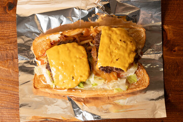 Cheeseburger sandwich