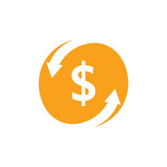 financial illustration vector with money logo