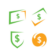 financial illustration vector with money logo
