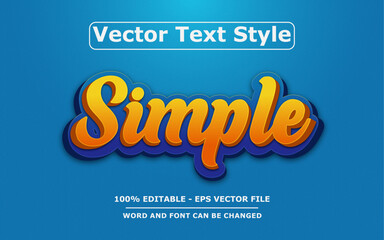 3D Text Effect Editable Vector