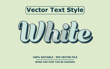 3D Text Effect Editable Vector