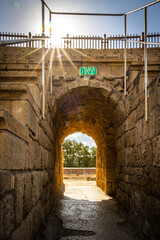 Fototapeta premium amphitheatre of caesarea, israel, roman landmark, herod, historical, middle east