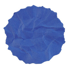Blue Texture Ripped Paper Circle