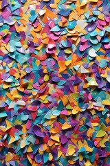 Fototapeta na wymiar multicolored confetti creating a vibrant abstract pattern, created with generative ai