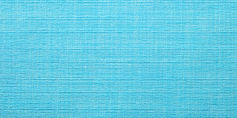 Blue fabric background. Linen tablecloth texture, top view