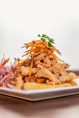 Seafood with rice paella
