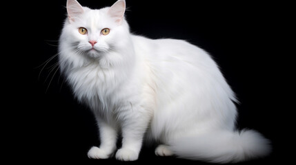  white cat HD 8K wallpaper Stock Photographic Image