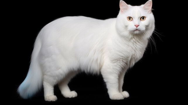 white cat HD 8K wallpaper Stock Photographic Image