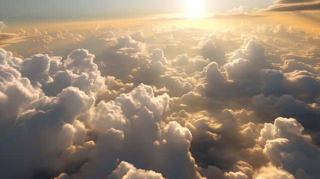 clouds and sun HD 8K wallpaper Stock Photographic Image