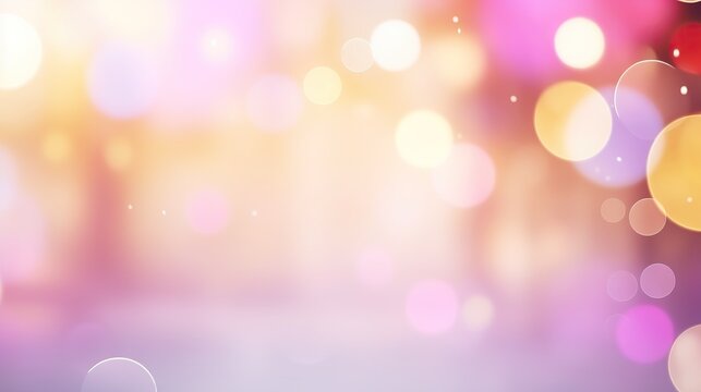 abstract background with bokeh0 pink bokeh background. banner with bokeh and glitter, Place for text , sparkling bokeh, holiday card template, Realistic photo. AI Generate. GenerativeAI