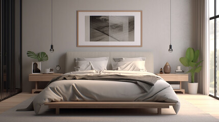 interior of a bedroom HD 8K wallpaper Stock Photographic Image
