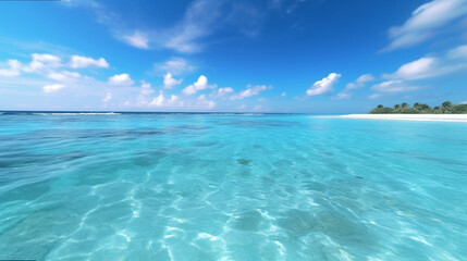 Fototapeta na wymiar beach with sky HD 8K wallpaper Stock Photographic Image