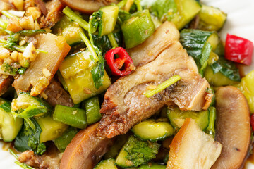Northeast China special local dish cold pork head meat