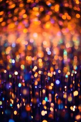 warm bokeh background of multi-colored lights, created with generative ai