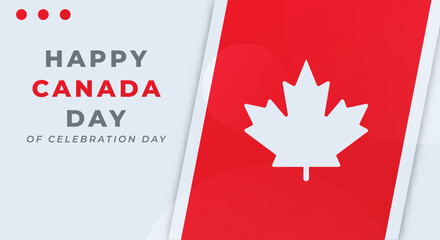 Happy Canada Day Celebration Vector Design Illustration for Background, Poster, Banner, Advertising, Greeting Card
