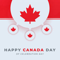 Happy Canada Day Celebration Vector Design Illustration for Background, Poster, Banner, Advertising, Greeting Card