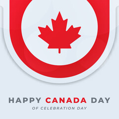 Happy Canada Day Celebration Vector Design Illustration for Background, Poster, Banner, Advertising, Greeting Card