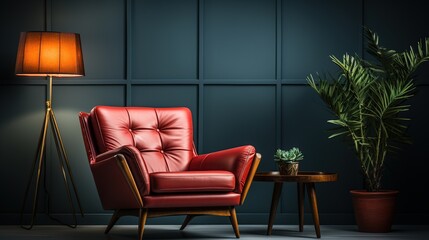 red armchair in living room