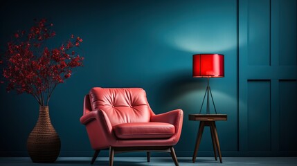 red armchair in living room