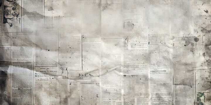 Top view of lots of newspapers background. Generative AI image