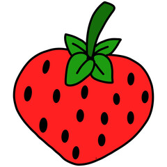 strawberry isolated on white background