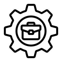 cogwheel line icon