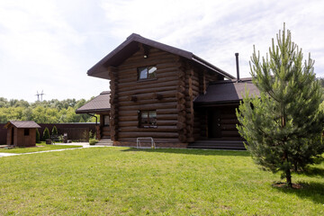 facade of a wooden house