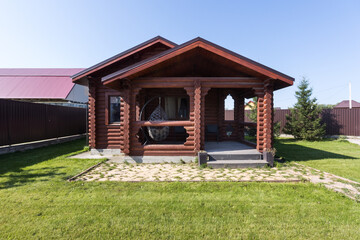 facade of a wooden house