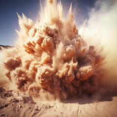 Dust Explosion: A Realistic Display of Suspended Particles Engulfed in Explosive Energy