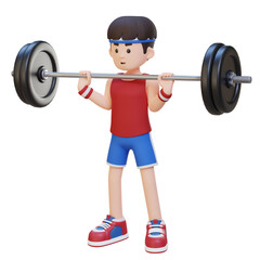 3D Sportsman Character Building Shoulder Strength with Overhead Press Workout