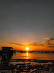 Fototapeta na wymiar Beautiful Sunset At Ekas Beach 