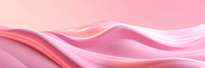 Fototapeta premium Abstract liquid background with soft pink metal wave 