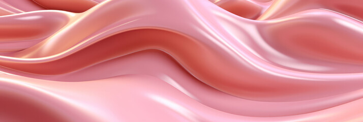 Abstract  liquid background with soft pink metal wave 